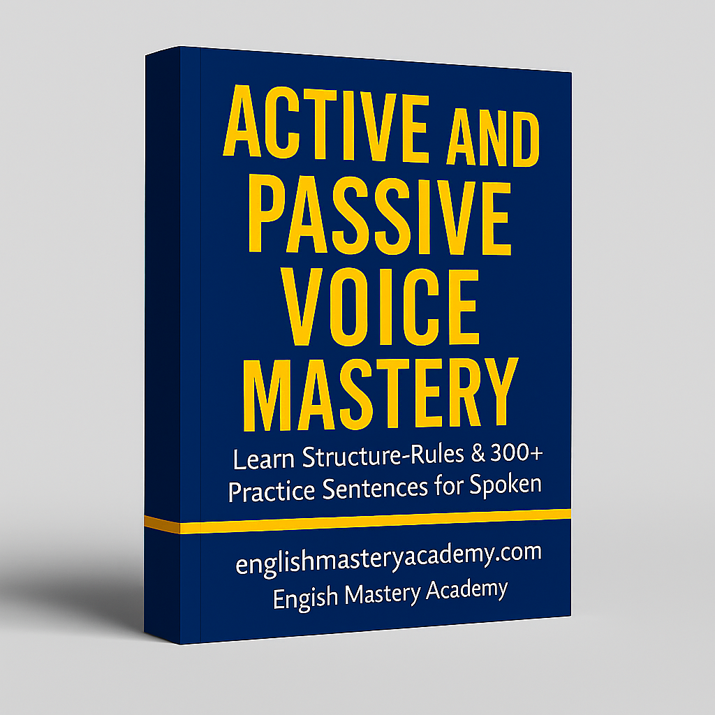 Active and Passive Voice Mastery – Speak & Write English with Confidence by English Mastery Academy